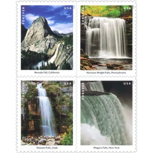 Forever Stamps 2019 Waterfalls – Scenic Nature Series, First-Class Postage
